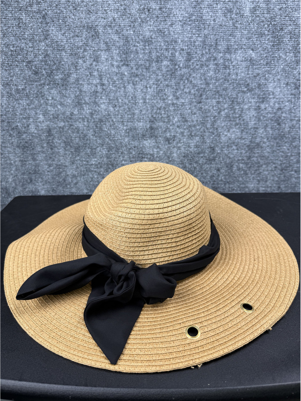 Giani Bernini Women's Adjustable Fit Band Wide Brim Straw Fl